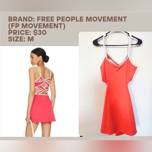 Free People Movement | Coral Tennis Dress | Size M